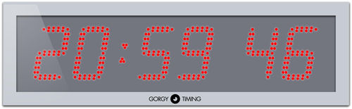 Reloj digital - LEDI® 12S outdoor double face - Gorgy Timing SAS - para centro sanitario