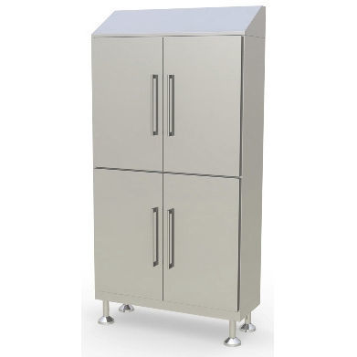 Armario para sala blanca - Q1002 - Palbam Class - con estante / de acero inoxidable / con 4 puertas