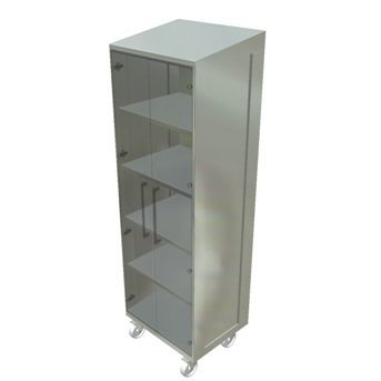 Armario para sala blanca - JG0654 - Palbam Class - con estante / con puerta / con ruedas