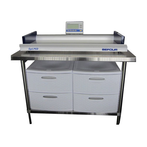 Pesabebés electrónico - Opti-PED - Befour, Inc - pediátrico / con medidor de talla
