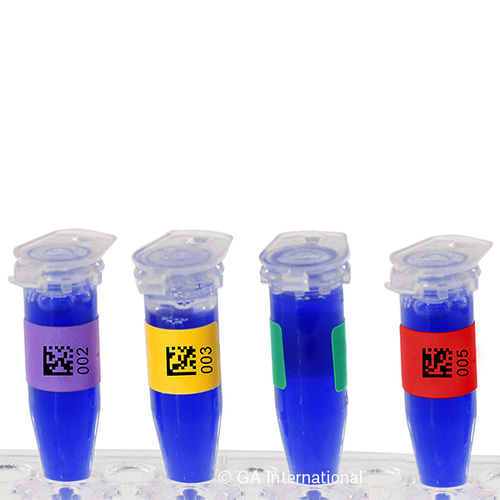 Etiqueta para tubos criógenos - Cryo-LazrTAG™ - GA International - para tubos PCR / de ultracongelación / criogénica