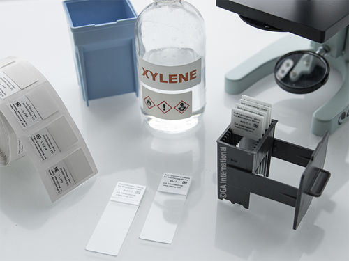 Etiqueta para portaobjetos de microscopio - HistoLAM™️ - GA International - resistente a los productos químicos / a prueba de calor / resistente al alcohol