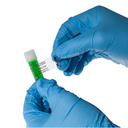 Etiqueta para tubos criógenos - Cryo-OmniTAG™ - GA International - para tubos de microcentrífuga / para frascos / para cajas criogénicas