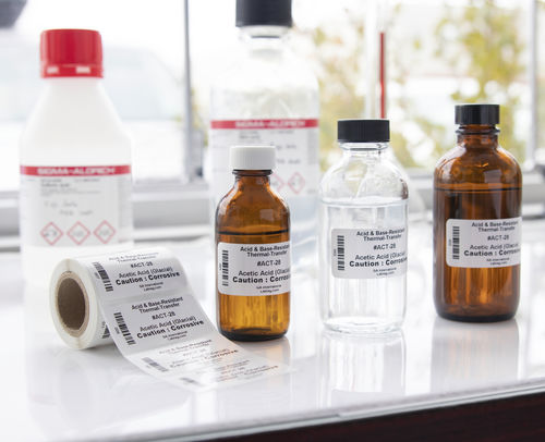 Etiqueta para matraces - AcidiTAG™ - GA International - para vasos de precipitados / resistente a los productos químicos / resistente a los solventes