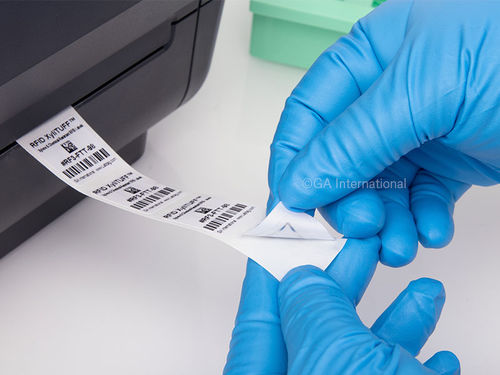 Etiqueta para portaobjetos de microscopio - XyliTUFF™ - GA International - resistente a los solventes / RFID