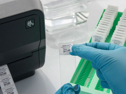 Etiqueta para portaobjetos de microscopio - XyliSTUCK™ - GA International - resistente a los productos químicos