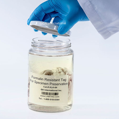 Etiqueta para frascos de almacenamiento - FormaliTAG™ - GA International - resistente a los productos químicos / para almacenamiento a largo plazo / resistente al alcohol