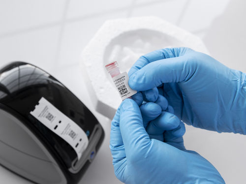 Etiqueta para tubos criógenos - DYMO CryoSTUCK® - GA International - para tubos de microcentrífuga / para frascos / para cajas criogénicas