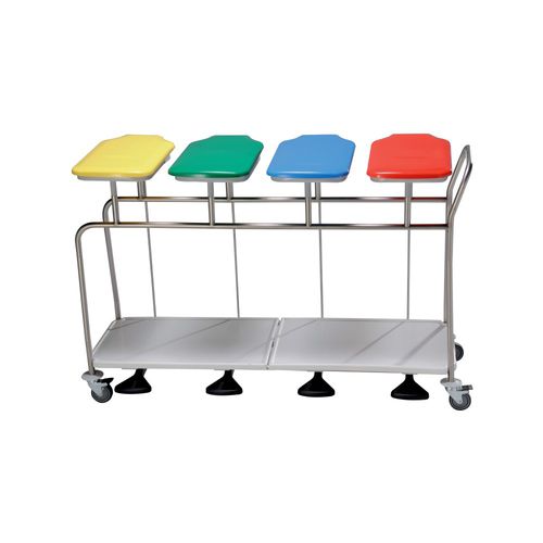 Carro para bolsas para ropa sucia - AXLBC4CP/H - MECHIN - de hospital / de transporte / 4 bolsas