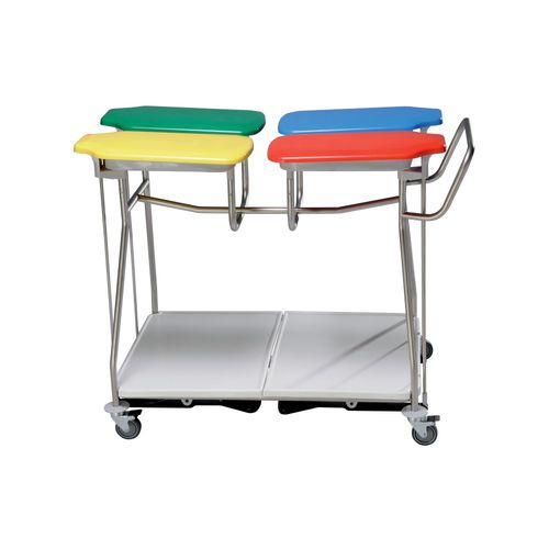 Carro para bolsas para ropa sucia - AXLBCQCP/H - MECHIN - de hospital / de transporte / 4 bolsas