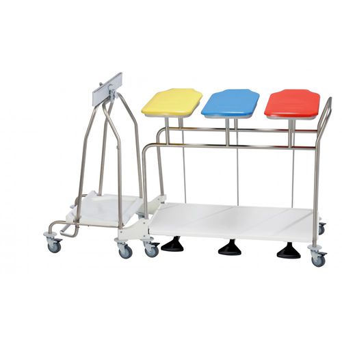 Carro para bolsas para ropa sucia - AXLBC3SCP/H - MECHIN - médico / de limpieza / para desechos