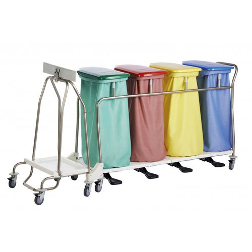 Carro para bolsas para ropa sucia - AXLBCQSCP/H - MECHIN - médico / de limpieza / para desechos