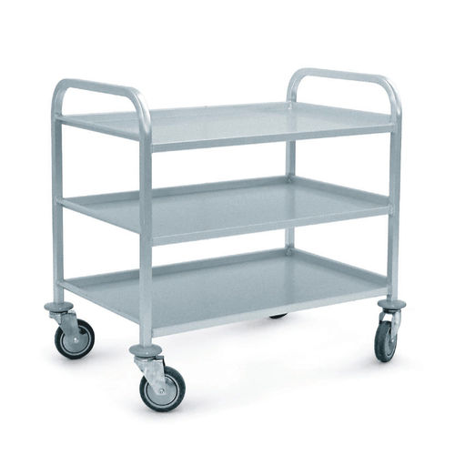 Carro para cuidados - 177LL3 - MECHIN - de aluminio anodizado / 3 estantes / 3 bandejas