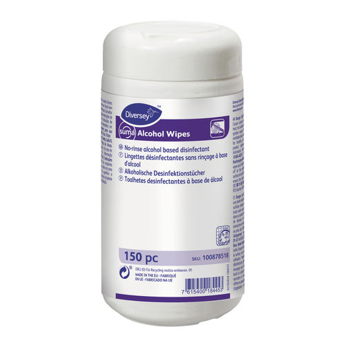 Toallita limpiadora para suelos y superficies - Suma Alcohol Wipe - DIVERSEY