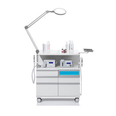 Carro para dispositivos médicos - Cubus Fußpflege 800 - SÜDA - para aparato / de almacenamiento / 3 cajones