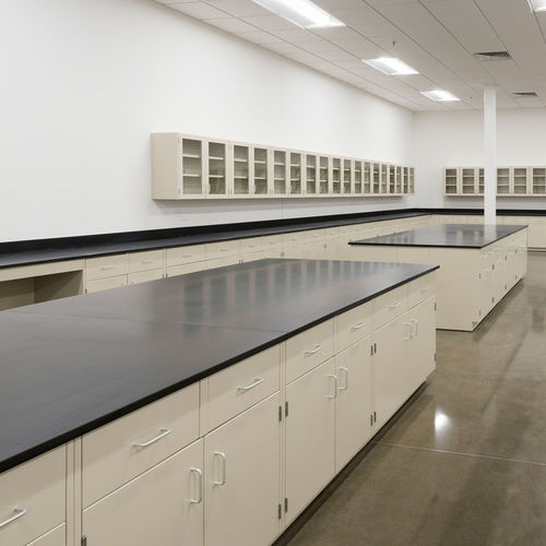 Plataforma de trabajo de laboratorio - Mott Manufacturing - con cajón / con puerta / con espacio de almacenamiento