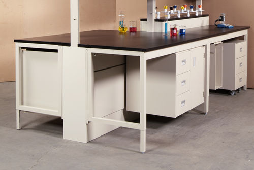 Conjunto de muebles para mesa de laboratorio - SIGMA FRAME™ - Mott Manufacturing - de laboratorio / con puerta / blanco
