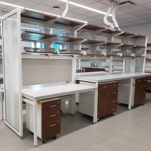 Mesa de laboratorio de acero inoxidable - Optima™ 3100 - Mott Manufacturing - en isla