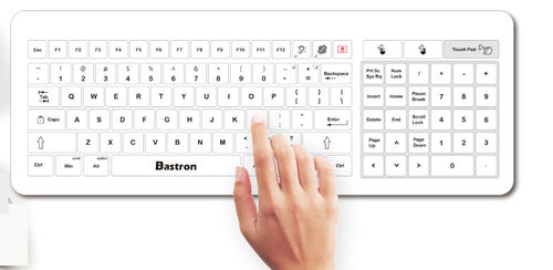 Teclado médico con alfombrilla táctil - B45-USB - Bastron - USB / impermeable