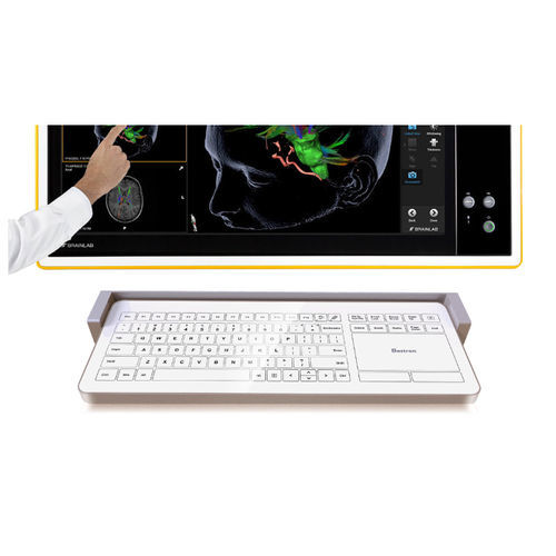 Teclado médico con teclas digitales - B48 - Bastron - de vidrio / de higiene / hermético