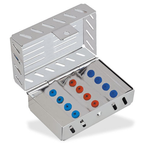 Cassette de esterilización para instrumental dental - CIL 024 008 001  - Chaplet International - de acero inoxidable / perforado