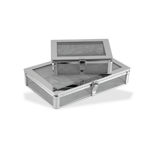Recipiente de esterilización para instrumental - CIL-003 001 001 - Chaplet International - perforado / de acero inoxidable / enrejado
