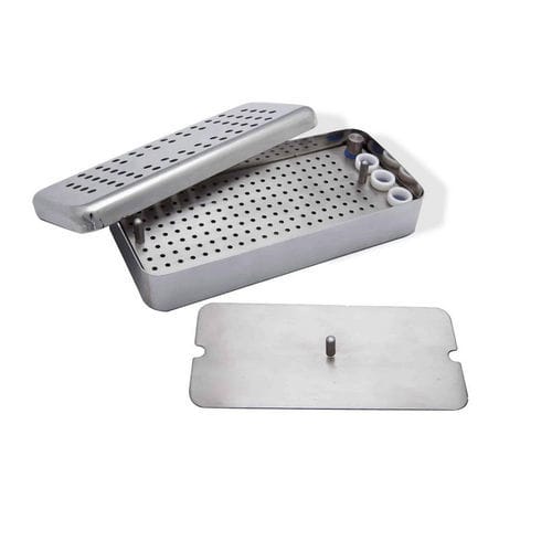 Caja para instrumental dental - CIL-014 001 001 - Chaplet International - para almacenamiento / de acero inoxidable / perforada