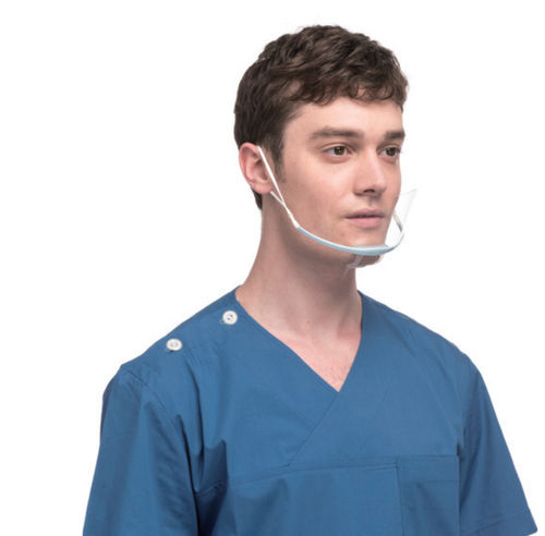 Mascarilla de protección de polietileno - Spro Medical Supplies - semimáscara / transparente