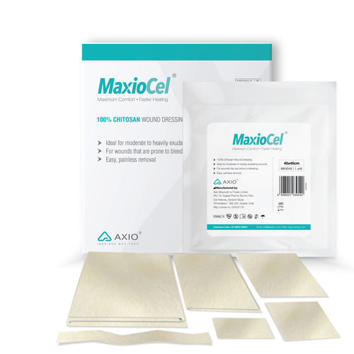 Apósito cutáneo estéril - MaxioCel® MX1515 - Axio Biosolutions - sin tejer / hipoalergénico / absorbente