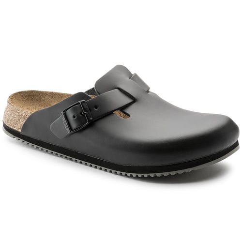 Zueco hospitalario unisex - Boston Super Grip - Birkenstock - antideslizante / blanco / negro