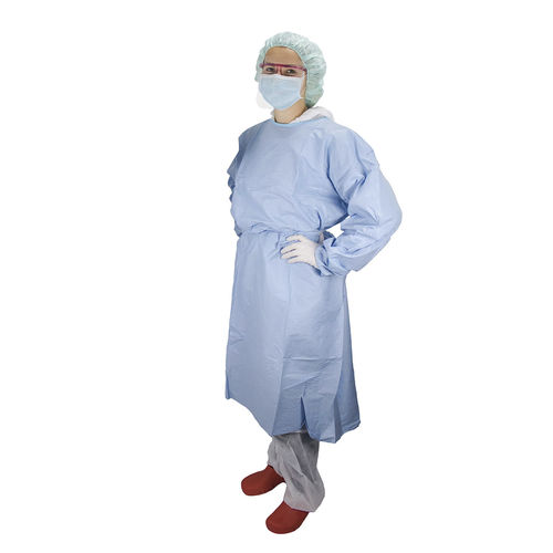 Bata quirúrgica unisex - 09437 - Clinipak - de tejido no tejido / azul