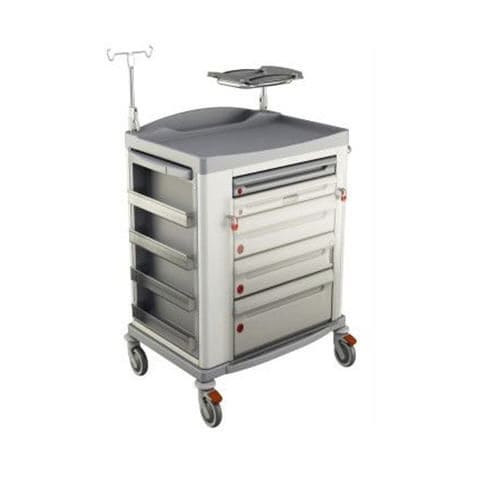 Carro médico - KSM-EM1S - Karrel Health Solutions - de emergencia / para dispositivos médicos / para medicamentos