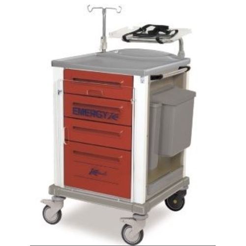 Carro médico - K816419X - Karrel Health Solutions - de emergencia / para instrumental / para desfibrilador