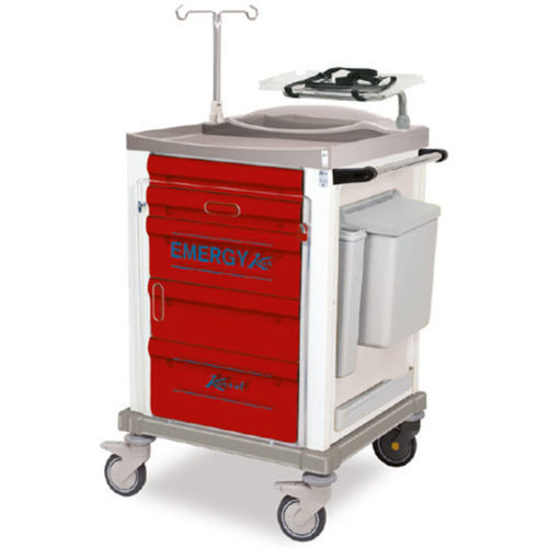 Carro médico - K820210 - Karrel Health Solutions - de emergencia / para instrumental / para desfibrilador