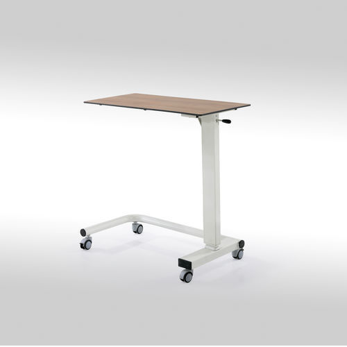 Mesa de cama con accionamiento manual - MIRACH 02 - MEISSA - hidráulica / con ruedas / de altura regulable