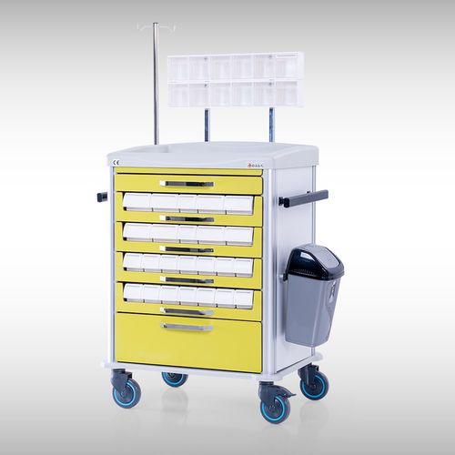 Carro de hospital - TENA 01 - MEISSA - para medicamentos / 1 cajón / con canasta