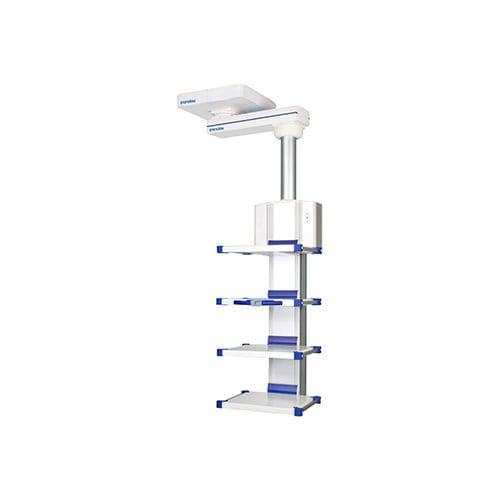 Brazo de distribución de techo - Panalex Medical - para endoscopia / de brazo simple / con estantes