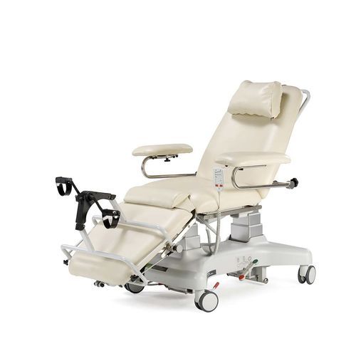 Sillón para hemodiálisis eléctrico - 94DY - Plinth Medical - de 3 secciones / para quimioterapia / con ruedas