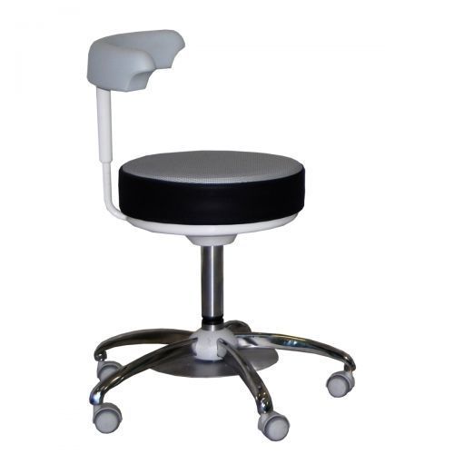 Taburete para centro sanitario - HP Gel - BTC - Medical Equipment - con ruedas / con respaldo / de acero inoxidable