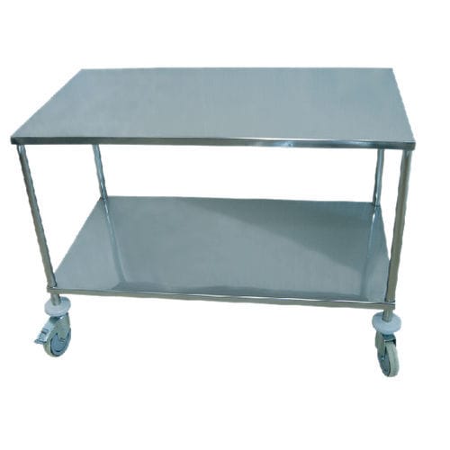 Carro médico - Sté AMEL - para instrumental / para transporte / de acero inoxidable