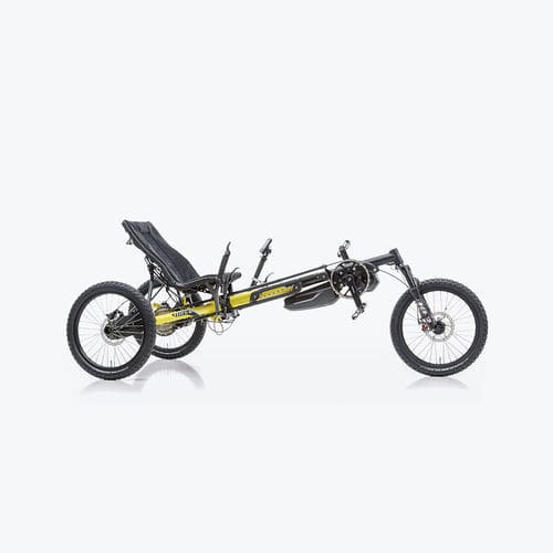 Triciclo reclinado con pedales - KETTWIESEL CROSS - Hase Bikes - eléctrico / para adulto / plegable