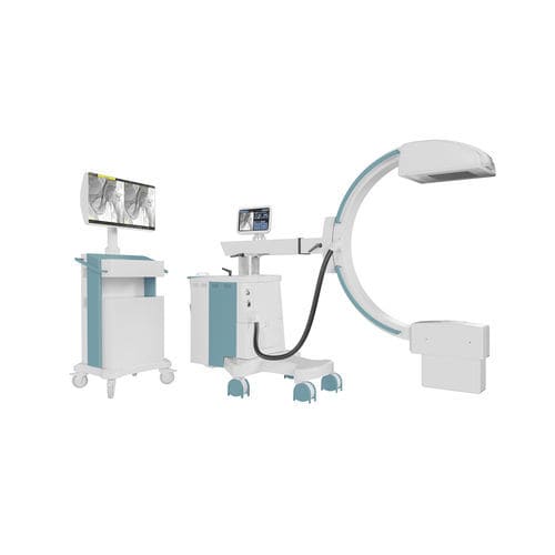 Arco quirúrgico móvil - ALMA C FP+ - Almax Imaging - con sensor plano / con columna de vídeo / con monitor de vídeo integrado