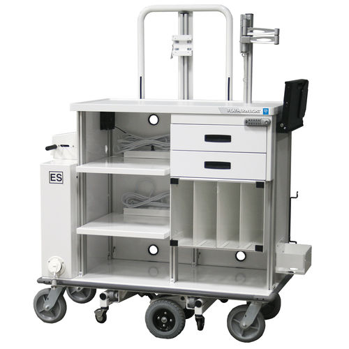 Carro médico - Featherweight® Motorized Double - PHS West - para endoscopia / para transporte / con cajón