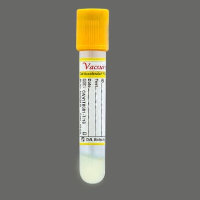 Tubo de extracción cilíndrico - VS-CG	 - CML Biotech - de suero / de PET / para extracción de muestras
