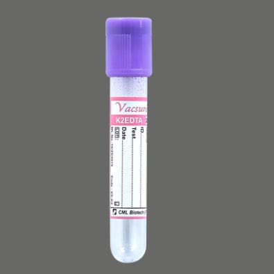 Tubo de extracción cilíndrico - VS-K2 - CML Biotech - de PET / para extracción de muestras / K2-EDTA