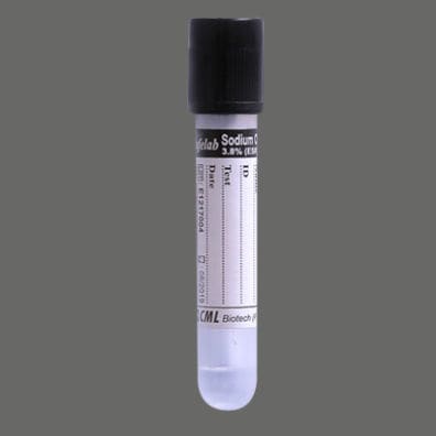 Tubo de extracción de ESR - SLD-Nac	 - CML Biotech - cilíndrico / de sangre / citrato de sodio