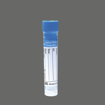 Tubo de extracción para el análisis de la coagulación - SLS-Nac	 - CML Biotech - de fondo plano / de sangre / citrato de sodio