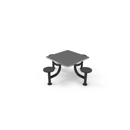 Mesa de comedor - Cranium Medical Products - cuadrada / de acero inoxidable / con sillas integradas