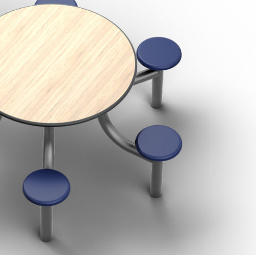 Mesa de comedor - Cranium Medical Products - redonda / fija / con sillas integradas