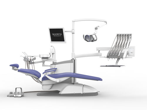 Unidad dental con sillón eléctrico - 8000C-SRSO - Silverfox Corporation Limited - con portainstrumentos / con luz